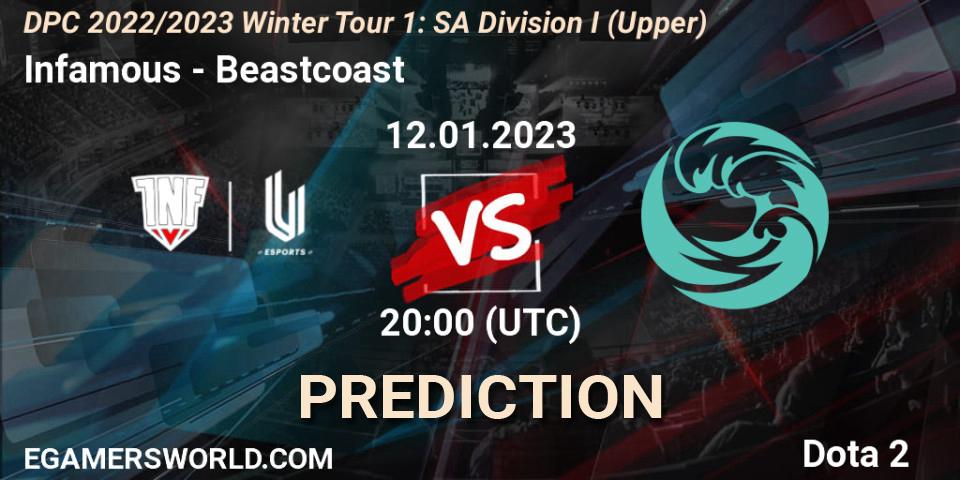Infamous - Beastcoast: ennuste. 12.01.2023 at 21:24, Dota 2, DPC 2022/2023 Winter Tour 1: SA Division I (Upper) 