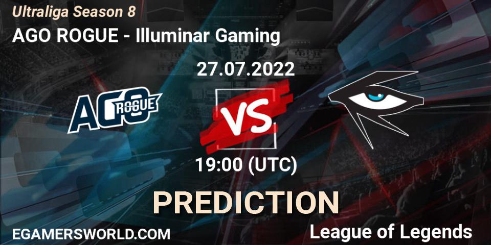 AGO ROGUE - Illuminar Gaming: ennuste. 27.07.2022 at 20:00, LoL, Ultraliga Season 8