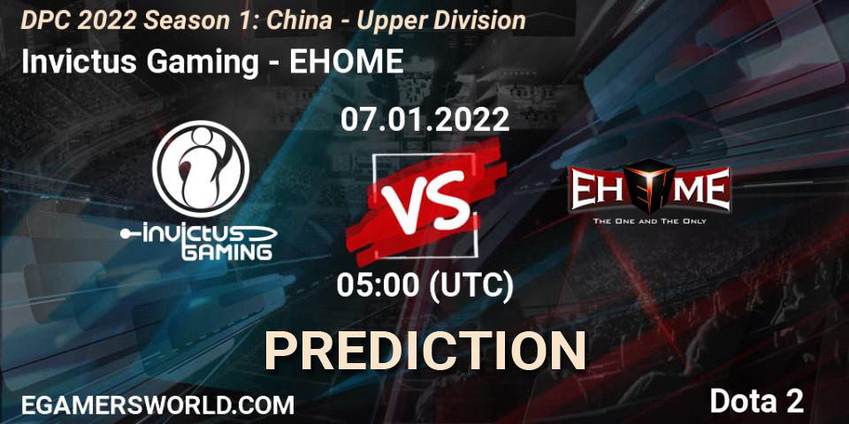 Invictus Gaming - EHOME: ennuste. 07.01.22, Dota 2, DPC 2022 Season 1: China - Upper Division