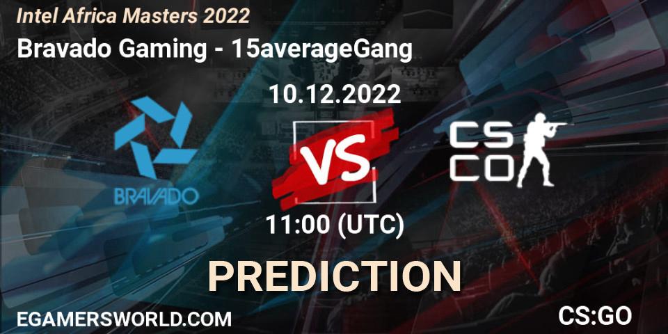 Bravado Gaming - 15averageGang: ennuste. 10.12.2022 at 11:00, Counter-Strike (CS2), Intel Africa Masters 2022