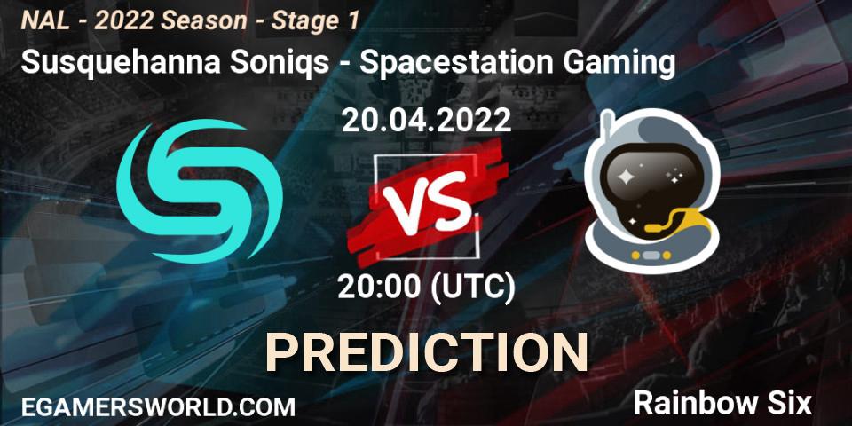 Susquehanna Soniqs - Spacestation Gaming: ennuste. 20.04.2022 at 20:00, Rainbow Six, NAL - Season 2022 - Stage 1