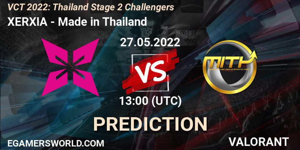 XERXIA - Made in Thailand: ennuste. 27.05.2022 at 13:20, VALORANT, VCT 2022: Thailand Stage 2 Challengers