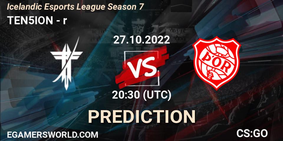 TEN5ION - Þór: ennuste. 27.10.2022 at 20:30, Counter-Strike (CS2), Icelandic Esports League Season 7