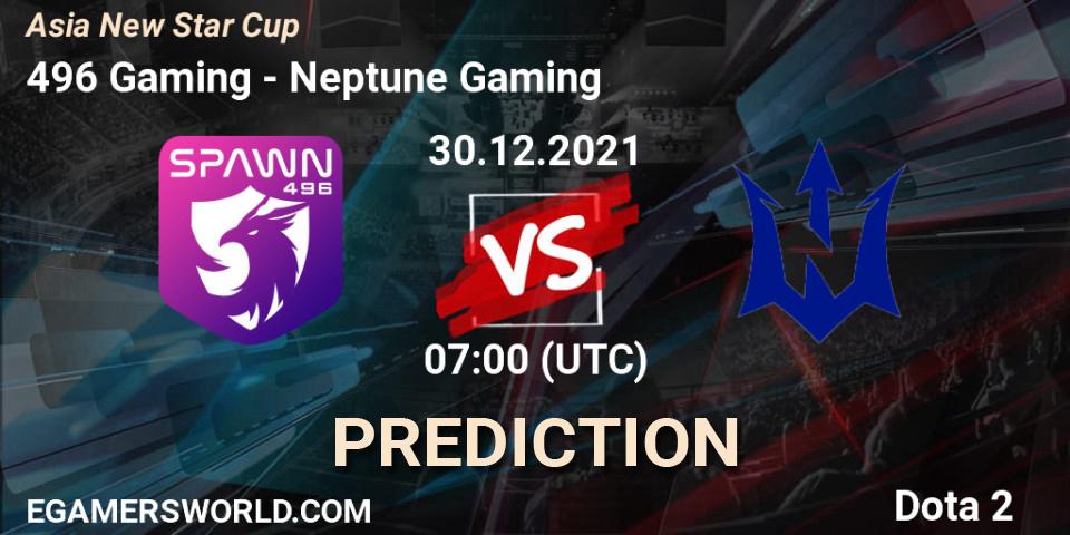 496 Gaming - Neptune Gaming: ennuste. 30.12.2021 at 07:43, Dota 2, Asia New Star Cup