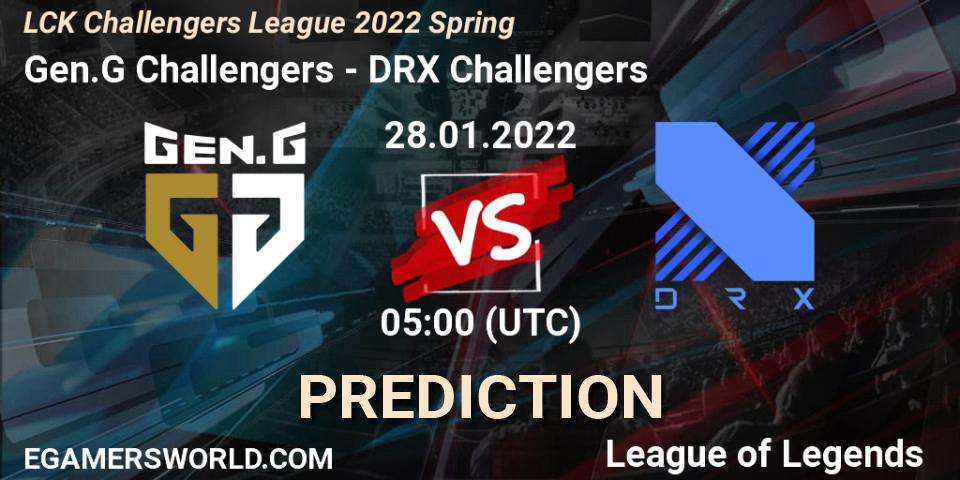 Gen.G Challengers - DRX Challengers: ennuste. 28.01.2022 at 05:00, LoL, LCK Challengers League 2022 Spring