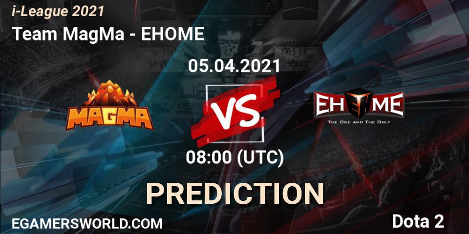 Team MagMa - EHOME: ennuste. 05.04.2021 at 08:13, Dota 2, i-League 2021 Season 1