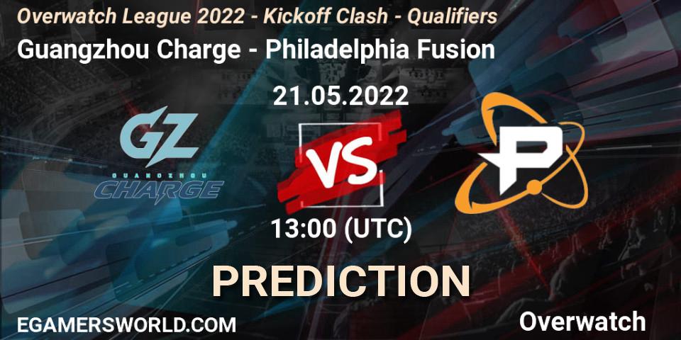Guangzhou Charge - Philadelphia Fusion: ennuste. 22.05.2022 at 10:00, Overwatch, Overwatch League 2022 - Kickoff Clash - Qualifiers