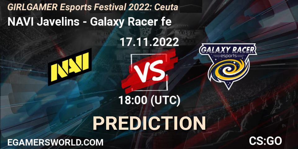 NAVI Javelins - Galaxy Racer fe: ennuste. 17.11.2022 at 18:00, Counter-Strike (CS2), GIRLGAMER Esports Festival 2022: Ceuta