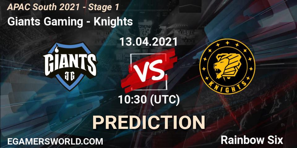 Giants Gaming - Knights: ennuste. 13.04.21, Rainbow Six, APAC South 2021 - Stage 1