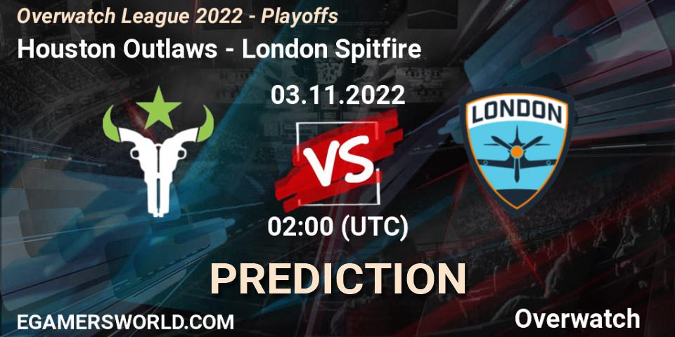 Houston Outlaws - London Spitfire: ennuste. 03.11.22, Overwatch, Overwatch League 2022 - Playoffs