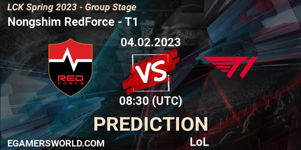 Nongshim RedForce - T1: ennuste. 04.02.23, LoL, LCK Spring 2023 - Group Stage