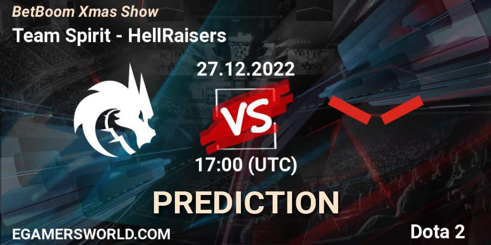 Team Spirit - HellRaisers: ennuste. 27.12.2022 at 17:00, Dota 2, BetBoom Xmas Show