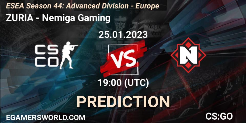 ZURIA - Nemiga Gaming: ennuste. 05.02.23, CS2 (CS:GO), ESEA Season 44: Advanced Division - Europe