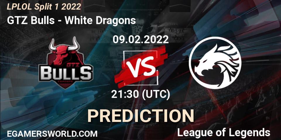 GTZ Bulls - White Dragons: ennuste. 09.02.22, LoL, LPLOL Split 1 2022