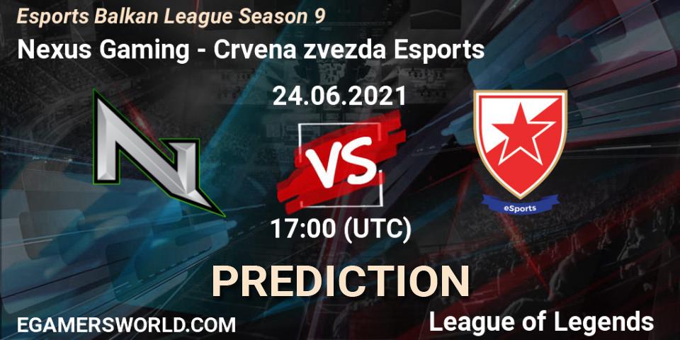 Nexus Gaming - Crvena zvezda Esports: ennuste. 24.06.2021 at 17:00, LoL, Esports Balkan League Season 9