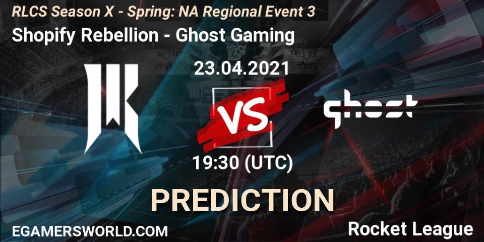 Shopify Rebellion - Ghost Gaming: ennuste. 23.04.2021 at 19:50, Rocket League, RLCS Season X - Spring: NA Regional Event 3