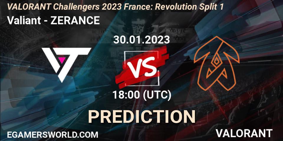 Valiant - ZERANCE: ennuste. 30.01.23, VALORANT, VALORANT Challengers 2023 France: Revolution Split 1