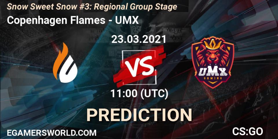 Copenhagen Flames - UMX: ennuste. 23.03.2021 at 11:00, Counter-Strike (CS2), Snow Sweet Snow #3: Regional Group Stage