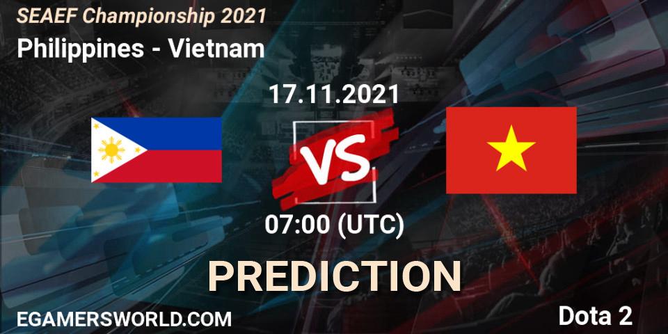 Philippines - Vietnam: ennuste. 17.11.2021 at 06:59, Dota 2, SEAEF Dota2 Championship 2021