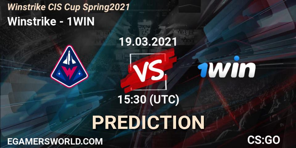 Winstrike - 1WIN: ennuste. 19.03.21, CS2 (CS:GO), Winstrike CIS Cup Spring 2021