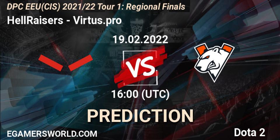 HellRaisers - Virtus.pro: ennuste. 19.02.22, Dota 2, DPC EEU(CIS) 2021/22 Tour 1: Regional Finals