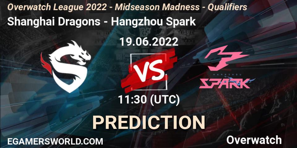 Shanghai Dragons - Hangzhou Spark: ennuste. 26.06.2022 at 11:20, Overwatch, Overwatch League 2022 - Midseason Madness - Qualifiers