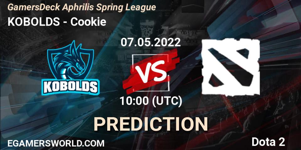 KOBOLDS - Cookie: ennuste. 07.05.2022 at 10:00, Dota 2, GamersDeck Aphrilis Spring League