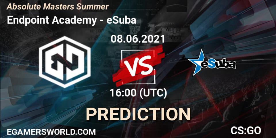 Endpoint Academy - eSuba: ennuste. 07.06.2021 at 16:30, Counter-Strike (CS2), Absolute Masters Summer