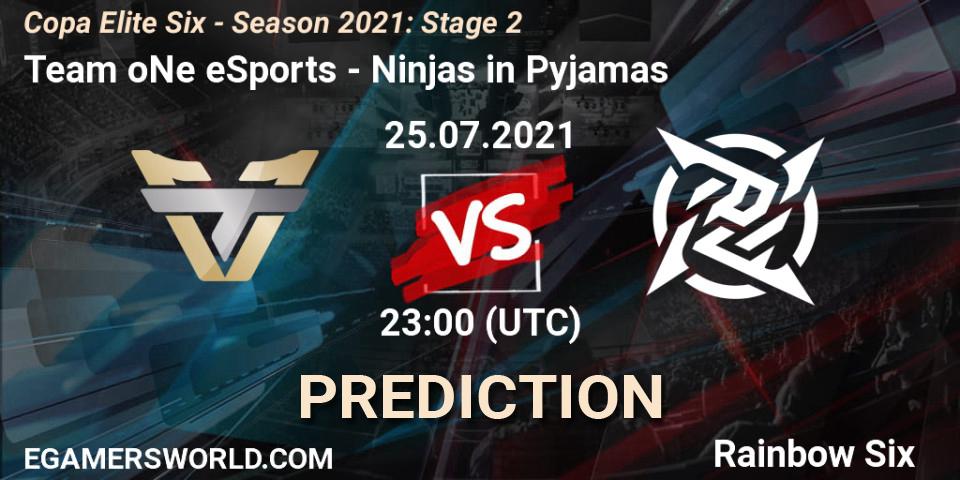 Team oNe eSports - Ninjas in Pyjamas: ennuste. 25.07.2021 at 23:00, Rainbow Six, Copa Elite Six - Season 2021: Stage 2