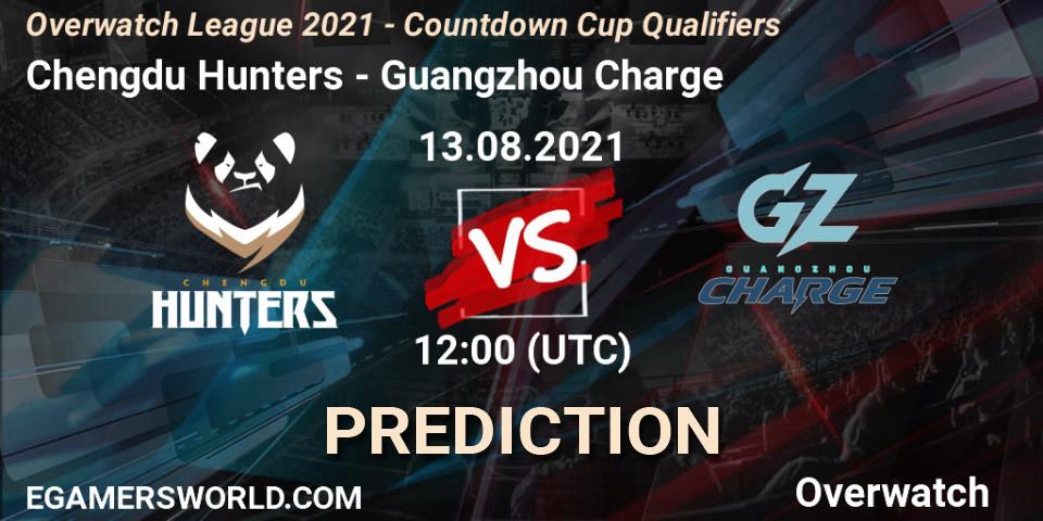 Chengdu Hunters - Guangzhou Charge: ennuste. 07.08.2021 at 12:50, Overwatch, Overwatch League 2021 - Countdown Cup Qualifiers
