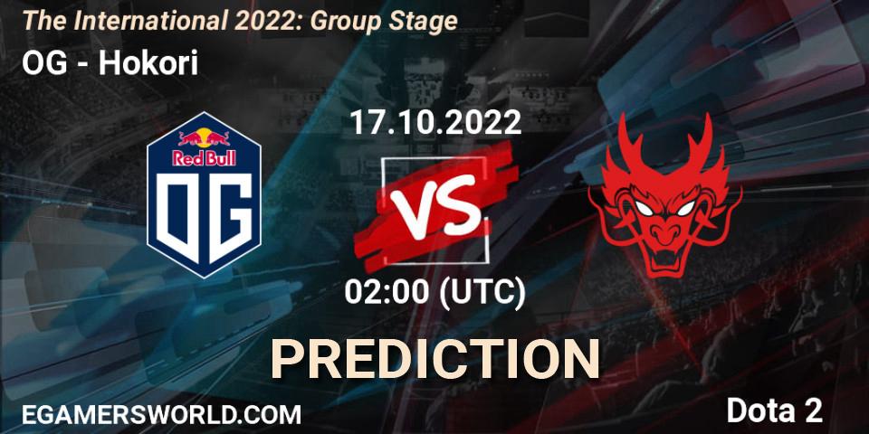 OG - Hokori: ennuste. 17.10.22, Dota 2, The International 2022: Group Stage