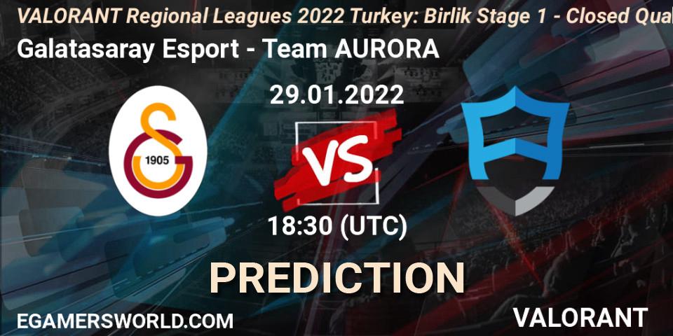 Galatasaray Esport - Team AURORA: ennuste. 29.01.2022 at 17:00, VALORANT, VALORANT Regional Leagues 2022 Turkey: Birlik Stage 1 - Closed Qualifier
