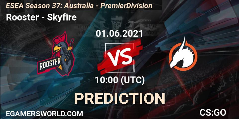 Rooster - Skyfire: ennuste. 01.06.21, CS2 (CS:GO), ESEA Season 37: Australia - Premier Division