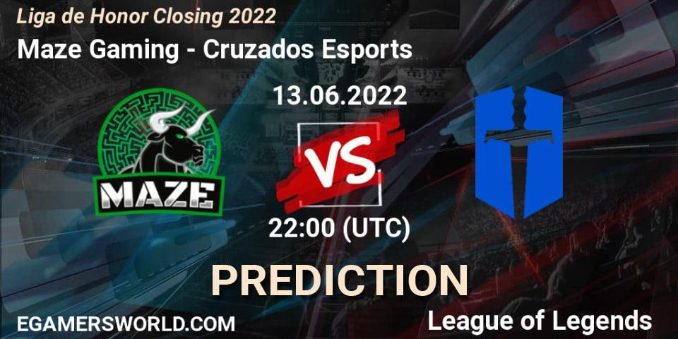 Maze Gaming - Cruzados Esports: ennuste. 13.06.2022 at 22:00, LoL, Liga de Honor Closing 2022