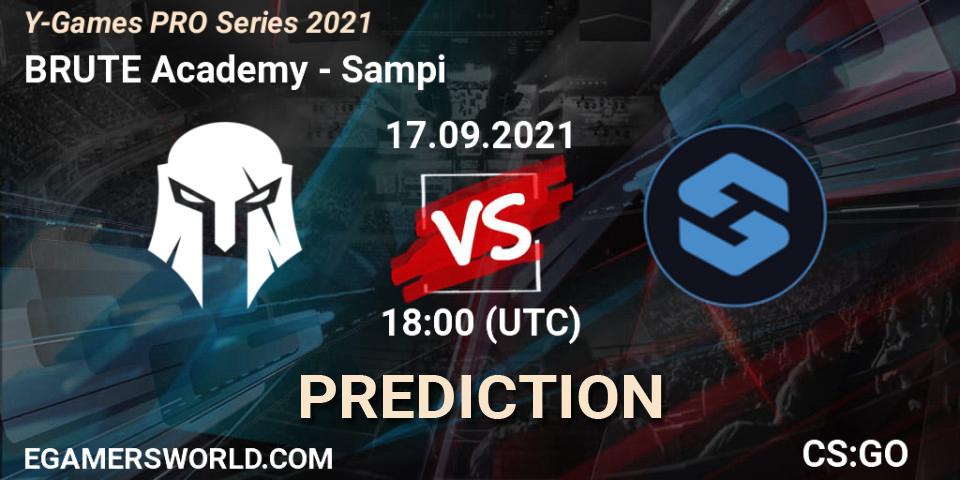 BRUTE Academy - Sampi: ennuste. 17.09.2021 at 18:00, Counter-Strike (CS2), Y-Games PRO Series 2021