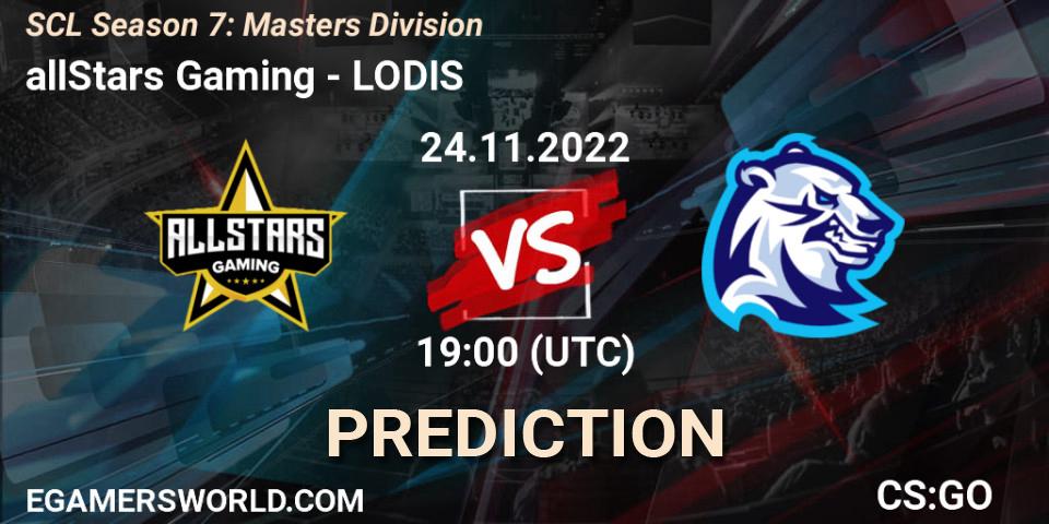 allStars Gaming - LODIS: ennuste. 28.11.22, CS2 (CS:GO), SCL Season 7: Masters Division