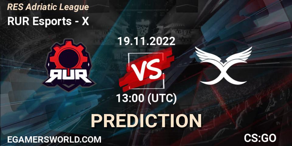 RUR Esports - X: ennuste. 19.11.2022 at 13:00, Counter-Strike (CS2), RES Adriatic League