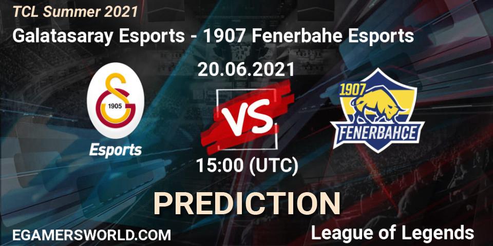 Galatasaray Esports - 1907 Fenerbahçe Esports: ennuste. 20.06.2021 at 15:00, LoL, TCL Summer 2021