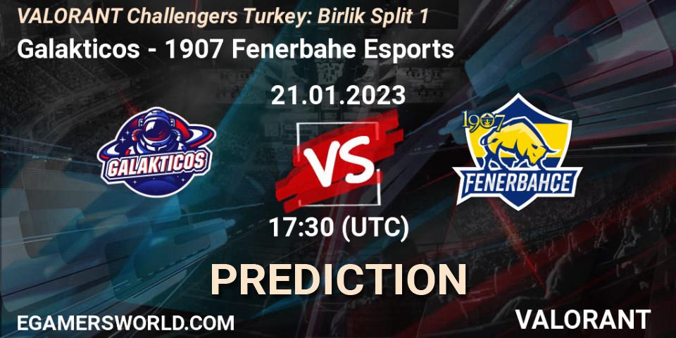 Galakticos - 1907 Fenerbahçe Esports: ennuste. 21.01.2023 at 18:30, VALORANT, VALORANT Challengers 2023 Turkey: Birlik Split 1