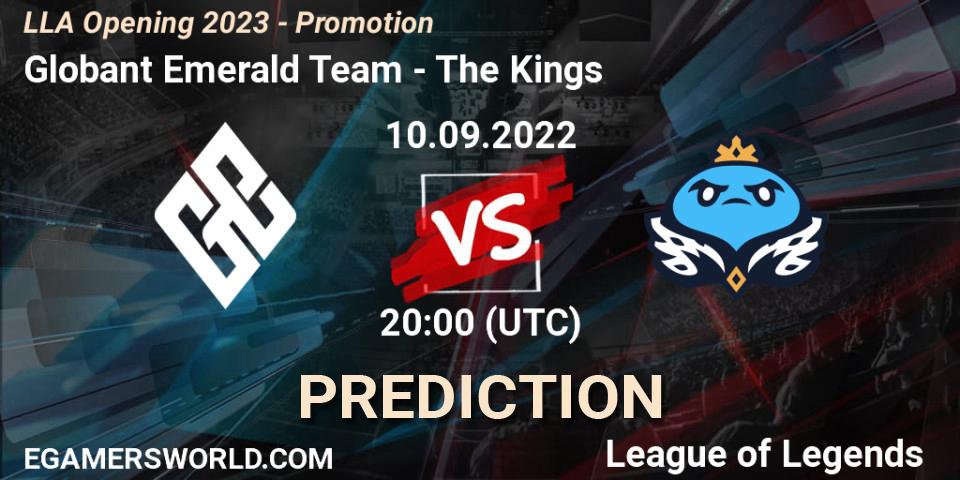 Globant Emerald Team - The Kings: ennuste. 11.09.2022 at 20:00, LoL, LLA Opening 2023 - Promotion