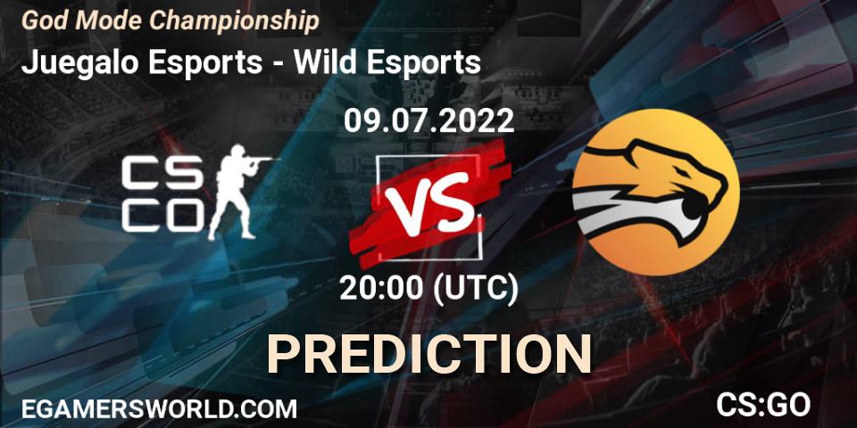 Juegalo Esports - Wild Esports: ennuste. 09.07.2022 at 20:00, Counter-Strike (CS2), God Mode Championship