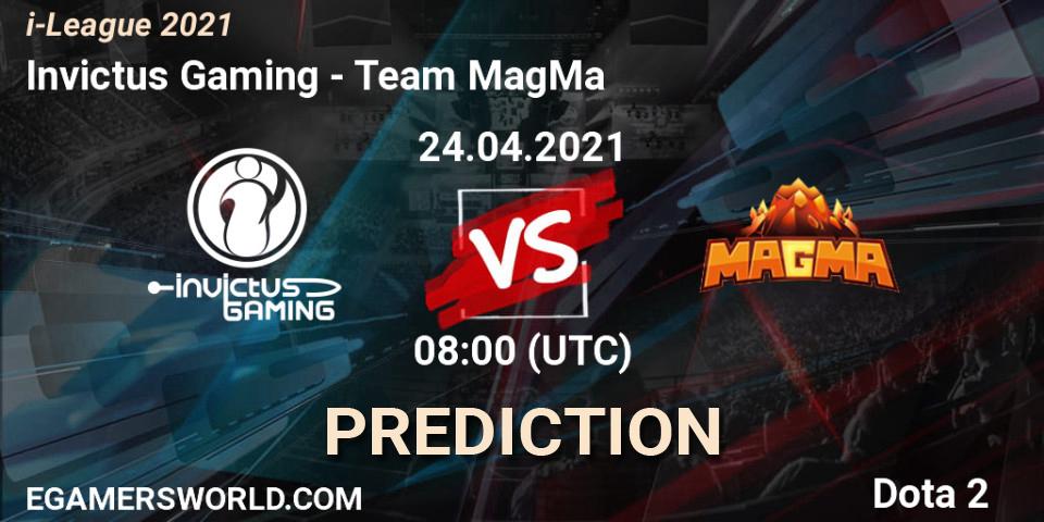 Invictus Gaming - Team MagMa: ennuste. 24.04.2021 at 10:47, Dota 2, i-League 2021 Season 1