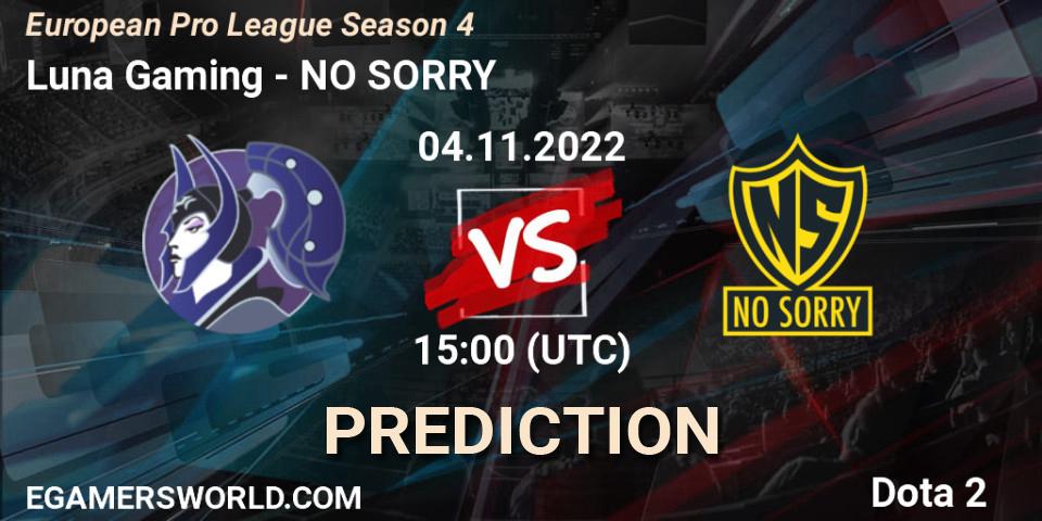 MooN team - NO SORRY: ennuste. 05.11.2022 at 13:04, Dota 2, European Pro League Season 4
