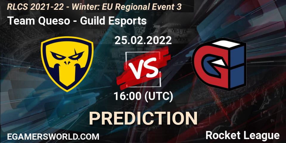 Team Queso - Guild Esports: ennuste. 25.02.2022 at 16:00, Rocket League, RLCS 2021-22 - Winter: EU Regional Event 3