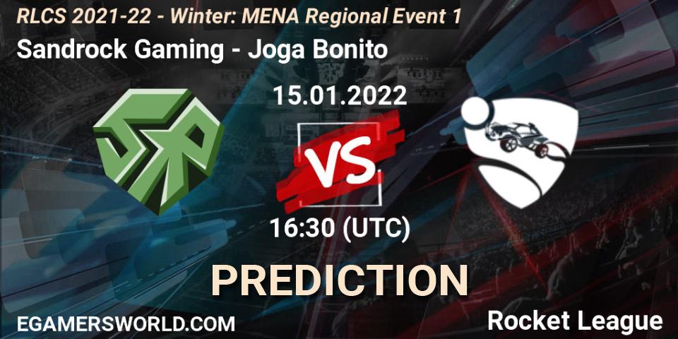 Sandrock Gaming - Joga Bonito: ennuste. 15.01.22, Rocket League, RLCS 2021-22 - Winter: MENA Regional Event 1