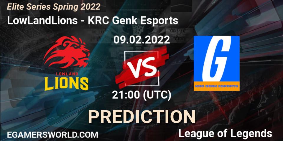 LowLandLions - KRC Genk Esports: ennuste. 09.02.2022 at 21:00, LoL, Elite Series Spring 2022