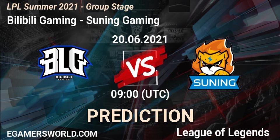 Bilibili Gaming - Suning Gaming: ennuste. 20.06.21, LoL, LPL Summer 2021 - Group Stage