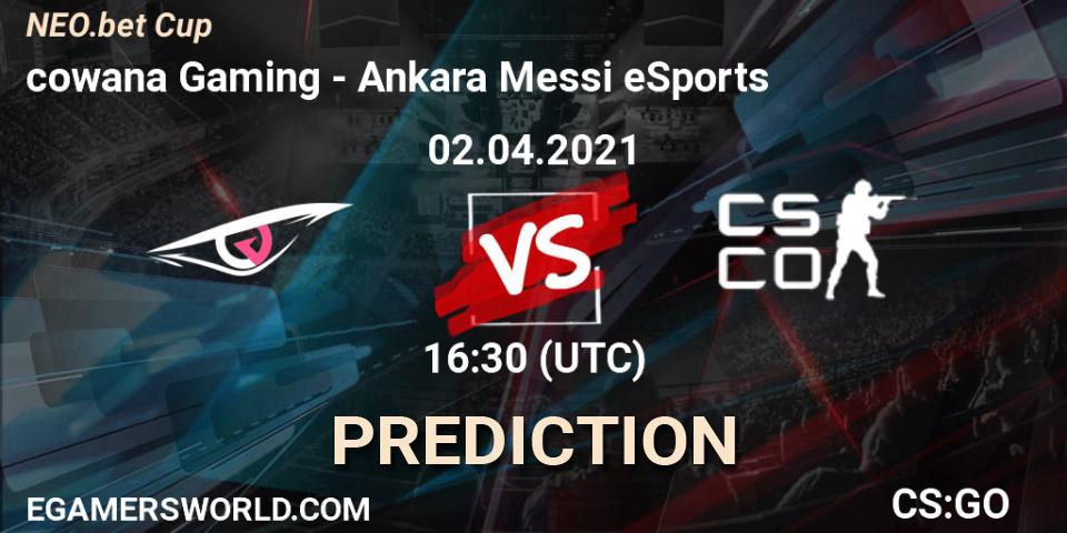 cowana Gaming - Ankara Messi eSports: ennuste. 02.04.2021 at 16:30, Counter-Strike (CS2), NEO.bet Cup
