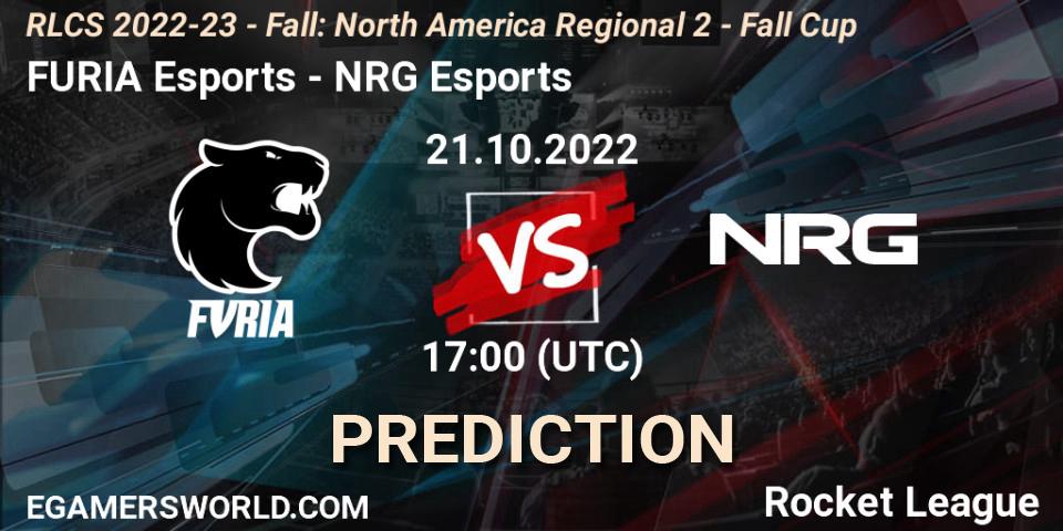 FURIA Esports - NRG Esports: ennuste. 21.10.2022 at 17:00, Rocket League, RLCS 2022-23 - Fall: North America Regional 2 - Fall Cup
