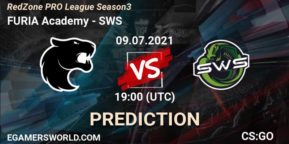 FURIA Academy - SWS: ennuste. 09.07.2021 at 19:00, Counter-Strike (CS2), RedZone PRO League Season 3